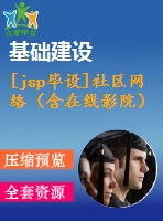[jsp畢設(shè)]社區(qū)網(wǎng)絡(luò)（含在線影院）