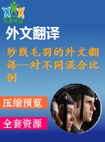 紗線毛羽的外文翻譯--對不同混合比例滌綸棉環(huán)錠混紡紗線毛羽的研究